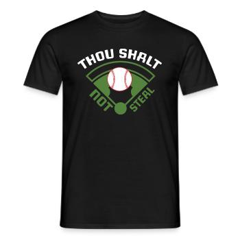 Baseball Baseball Bat Catch Ball - T-shirt homme - noir - Devant - AI Model Male 178 light (178cm)