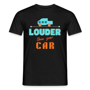 lauter als Ihr Auto - Männer T-Shirt - Schwarz - Vorne - AI Model Male 178 light (178cm)