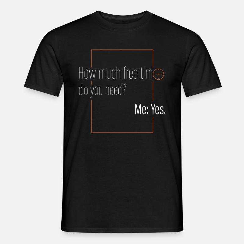 Wie viel Freizeit? - Männer T-Shirt - Schwarz
