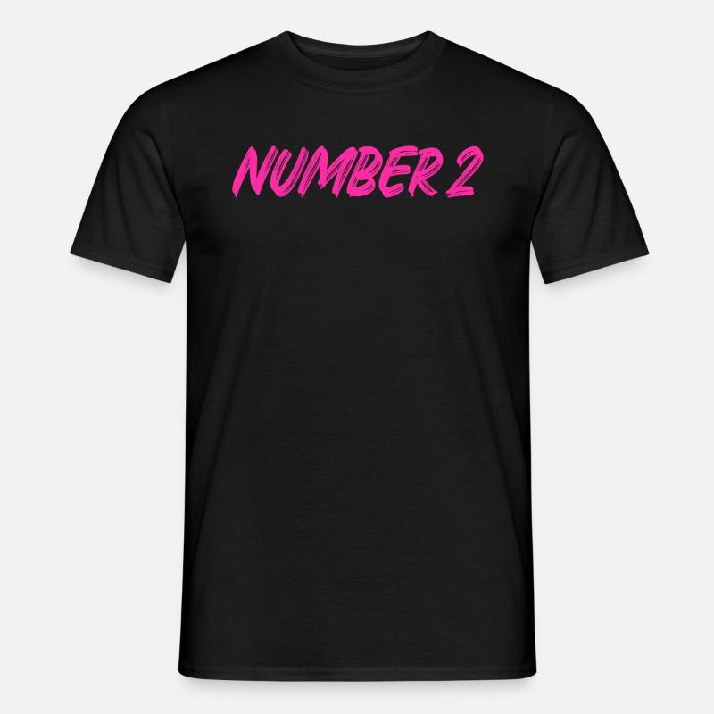Number 2 - two - second - second - 2 - number 2 - Men's T-Shirt - black