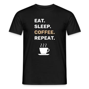 Café disant drôle tasse de café caféine - T-shirt homme - noir - Devant - AI Model Male 178 light (178cm)