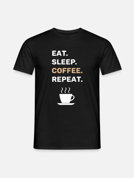 Coffee saying funny Coffee Mug Caffeine - Men's T-Shirt - black