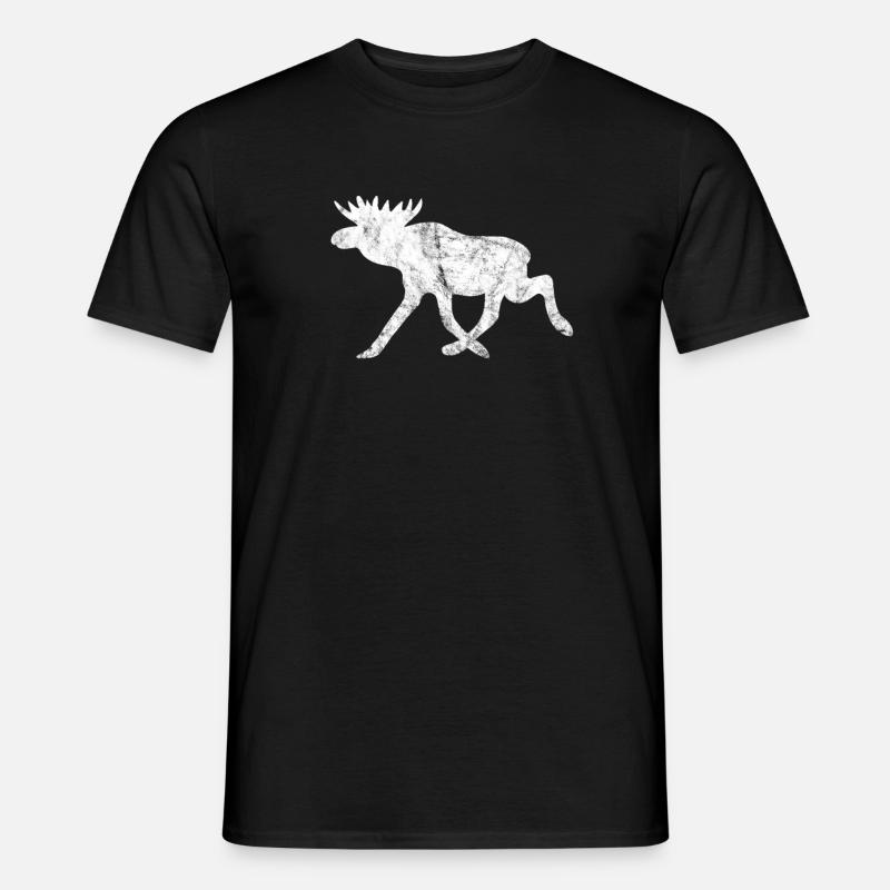 Elch - Männer T-Shirt - Schwarz