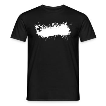 Football soccer peinture - T-shirt homme - noir - Devant - AI Model Male 178 light (178cm)