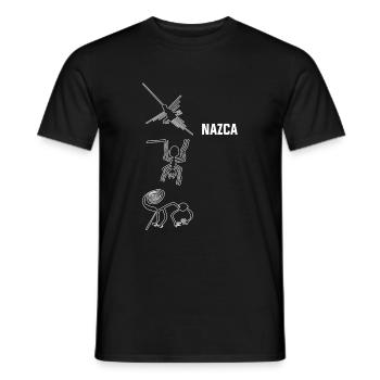Nazca Line Peru, peruvian peru - Men's T-Shirt - black - Front - AI Model Male 178 light (178cm)