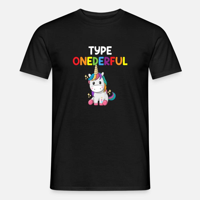 Typ onederful Einhorn Diabetes Typ 1 Diabetes - Männer T-Shirt - Schwarz