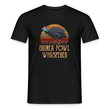 Perlhuhn Flüsterer, Perlhuhn - Männer T-Shirt - Schwarz - Vorne - AI Model Male 178 light (178cm)