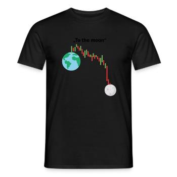 To The Moon - Männer T-Shirt - Schwarz - Vorne - AI Model Male 178 light (178cm)