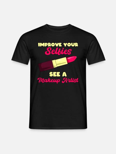 Lustiger Maskenbildner Kosmetiker - Männer T-Shirt - Schwarz