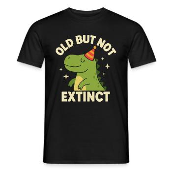Lustiger Dino – Geburtstagsgeschenk Idee - Männer T-Shirt - Schwarz - Vorne - AI Model Male 178 light (178cm)