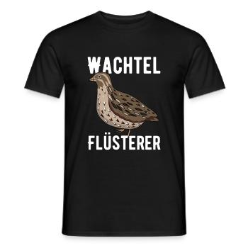 Wachtel Flüsterer - Männer T-Shirt - Schwarz - Vorne - AI Model Male 178 light (178cm)