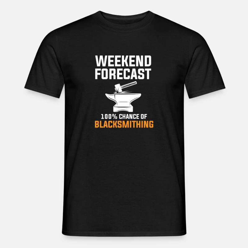 blacksmith weekend forecast, blacksmith - Männer T-Shirt - Schwarz