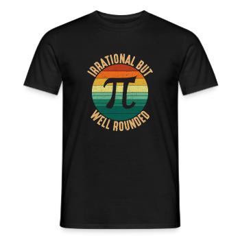 irrational but well rounded, Math Teachers Pi Day - T-shirt homme - noir - Devant - AI Model Male 178 light (178cm)
