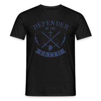 Défenseur de la foi - T-shirt homme - noir - Devant - AI Model Male 178 light (178cm)