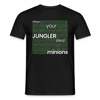 Wenn JUNGLER Lakaien stiehlt... - Männer T-Shirt - Schwarz - Vorne - AI Model Male 178 light (178cm)