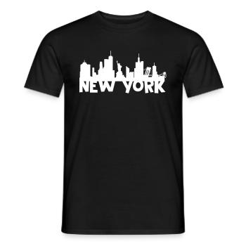 New-York Skyline - T-shirt homme - noir - Devant - AI Model Male 178 light (178cm)