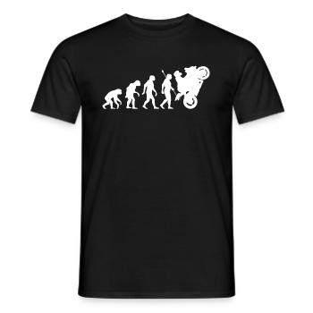Biker Motorradfahrer Evolution - Männer T-Shirt - Schwarz - Vorne - AI Model Male 178 light (178cm)