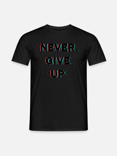 never give up krissel - Men's T-Shirt - black
