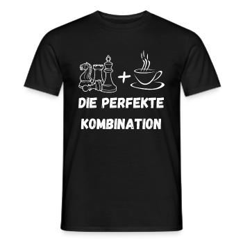 Schach Geschenk Schachspieler Kaffee Tee - Männer T-Shirt - Schwarz - Vorne - AI Model Male 178 light (178cm)