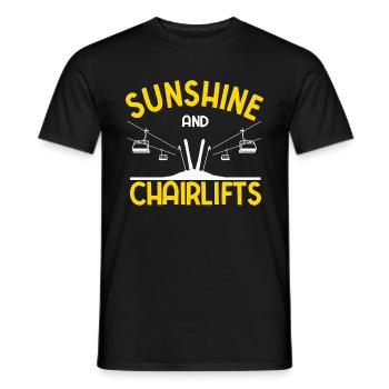 Skiurlaub Spruch Für Ski Skifahrer - Männer T-Shirt - Schwarz - Vorne - AI Model Male 178 light (178cm)