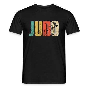 Judo belt suit martial arts throw gift - Men's T-Shirt - black - Front - AI Model Male 178 light (178cm)