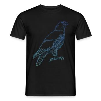 Adler Skizze - Männer T-Shirt - Schwarz - Vorne - AI Model Male 178 light (178cm)