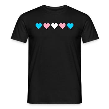 Transgender Heart Transsexual Trans* Heart Trans - Men's T-Shirt - black - Front - AI Model Male 178 light (178cm)