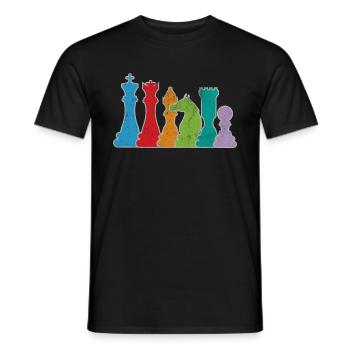chess - Men's T-Shirt - black - Front - AI Model Male 178 light (178cm)
