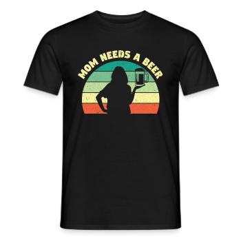 Beer Beer Drinker Party Pub Alcohol - Men's T-Shirt - black - Front - AI Model Male 178 light (178cm)