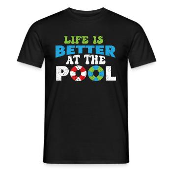 Schwimmer Schwimmen 50 Meter Bahn Brustschwimmen - Männer T-Shirt - Schwarz - Vorne - AI Model Male 178 light (178cm)