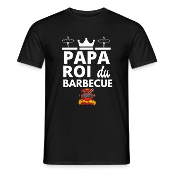 Barbecue king noël - T-shirt homme - noir - Devant - AI Model Male 178 light (178cm)