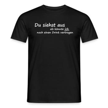 lustiger Spruch saufen Promille alkohol witzig - Männer T-Shirt - Schwarz - Vorne - AI Model Male 178 light (178cm)