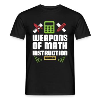 Math math teacher GEschenk - Men's T-Shirt - black - Front - AI Model Male 178 light (178cm)