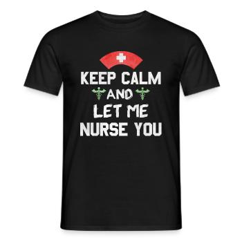 Keep Calm Krankenschwester Geschenk - Männer T-Shirt - Schwarz - Vorne - AI Model Male 178 light (178cm)