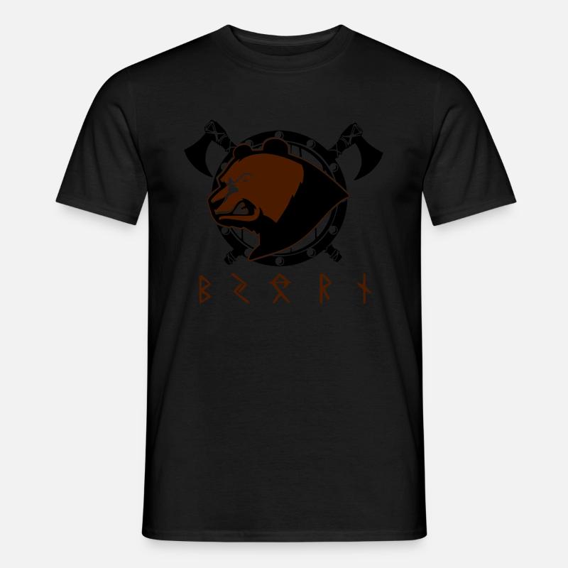 Wikingerbär - Viking Bear - Männer T-Shirt - Schwarz