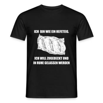 Schlafen Hefeteig lustiger Spruch - Männer T-Shirt - Schwarz - Vorne - AI Model Male 178 light (178cm)