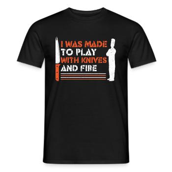 Koch kochen Sternekoch Köchin Gastro Restaurant - Männer T-Shirt - Schwarz - Vorne - AI Model Male 178 light (178cm)