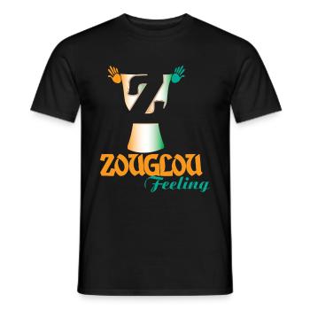 ZOUGLOU FEELING SHIRTS - T-shirt homme - noir - Devant - AI Model Male 178 light (178cm)