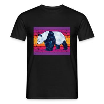 panda - Men's T-Shirt - black - Front - AI Model Male 178 light (178cm)