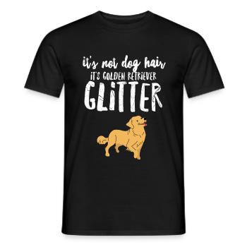 Golden Retriever Glitzer - Männer T-Shirt - Schwarz - Vorne - AI Model Male 178 light (178cm)