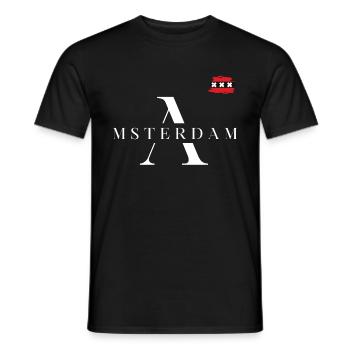 Amsterdam T-shirt - Men's T-Shirt - black - Front - AI Model Male 178 light (178cm)