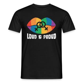 Gay Gay Gay Lesbienne LGBT - T-shirt homme - noir - Devant - AI Model Male 178 light (178cm)