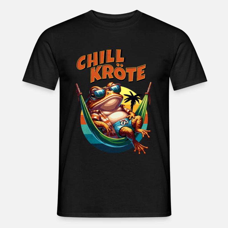 CHILL KRÖTE - Männer T-Shirt - Schwarz