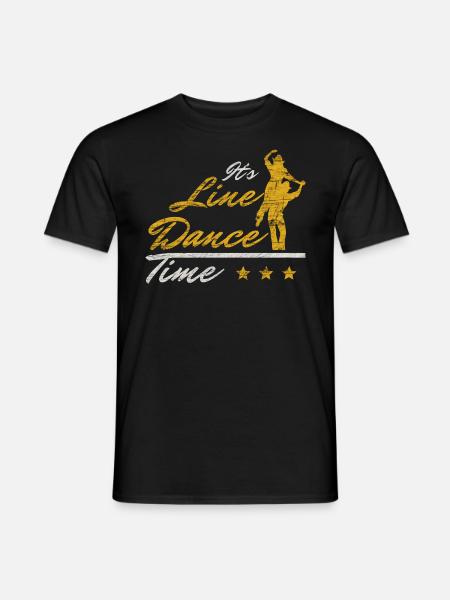 Es ist Zeit für Line Dance - Männer T-Shirt - Schwarz