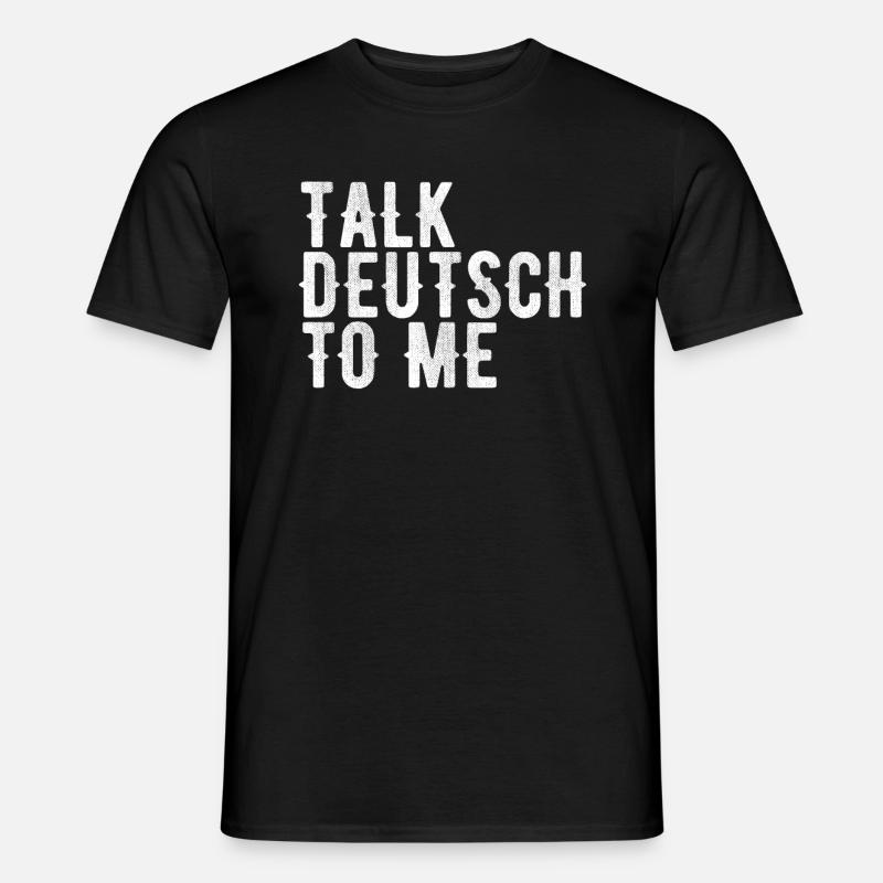 Sprich Deutsch mit mir - Männer T-Shirt - Schwarz
