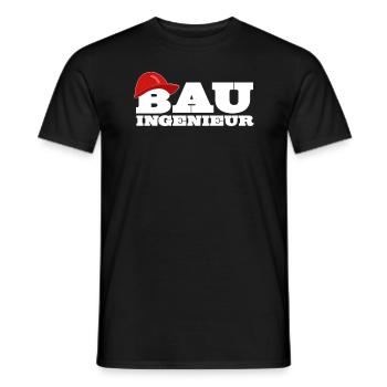 Bauingenieur Logo mit Schutzhelm - Männer T-Shirt - Schwarz - Vorne - AI Model Male 178 light (178cm)