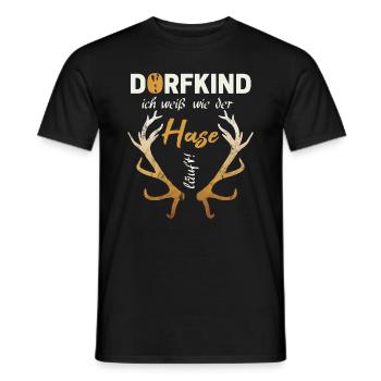 Dorfkind - Männer T-Shirt - Schwarz - Vorne - AI Model Male 178 light (178cm)