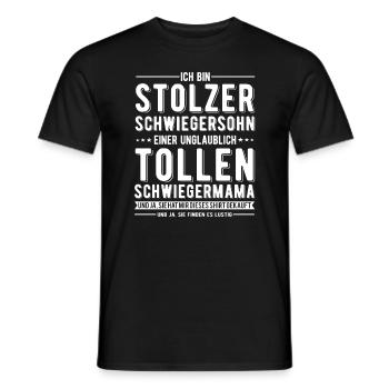 Stolzer Schwiegersohn - Männer T-Shirt - Schwarz - Vorne - AI Model Male 178 light (178cm)