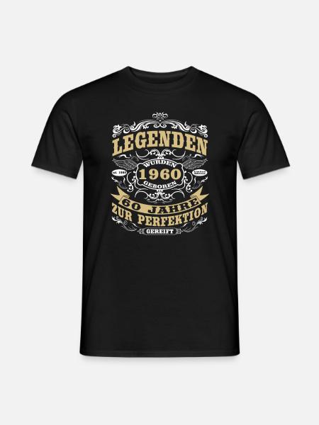 1960 Geboren Legenden - Männer T-Shirt - Schwarz