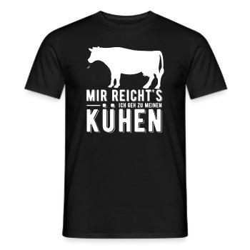 Mir Reichts Ich Geh zu Meinen Kühen - Männer T-Shirt - Schwarz - Vorne - AI Model Male 178 light (178cm)